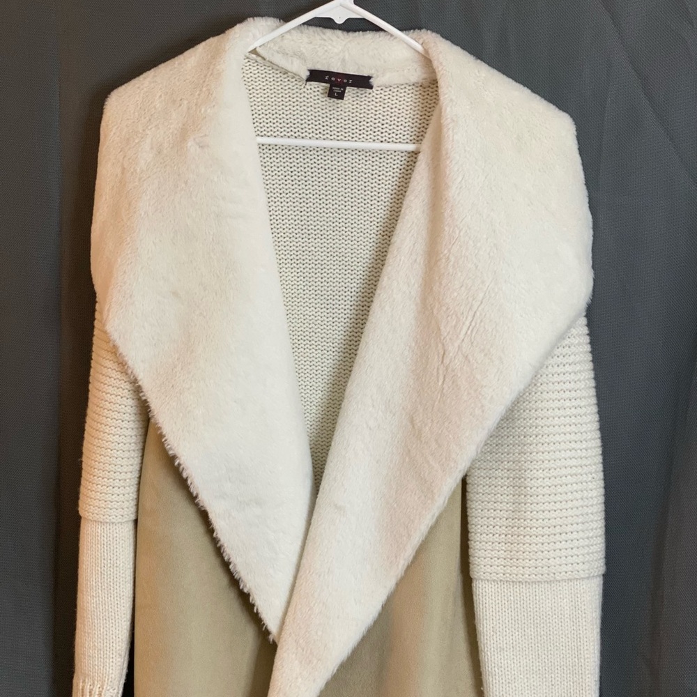 Partial Suede with Fur Winter Coat